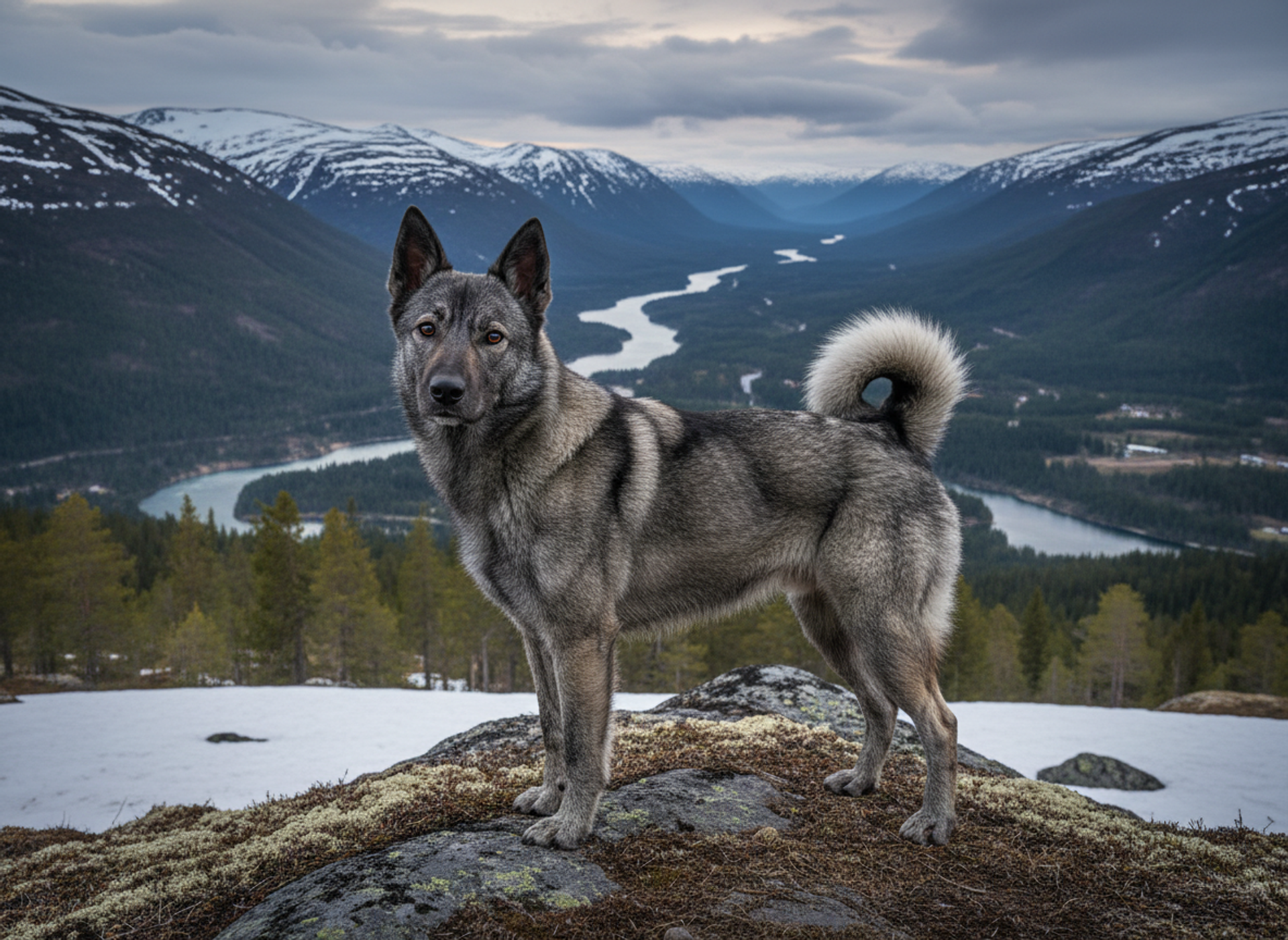 Photo d'un Chien d'Élan Norvégien Gris adulte
