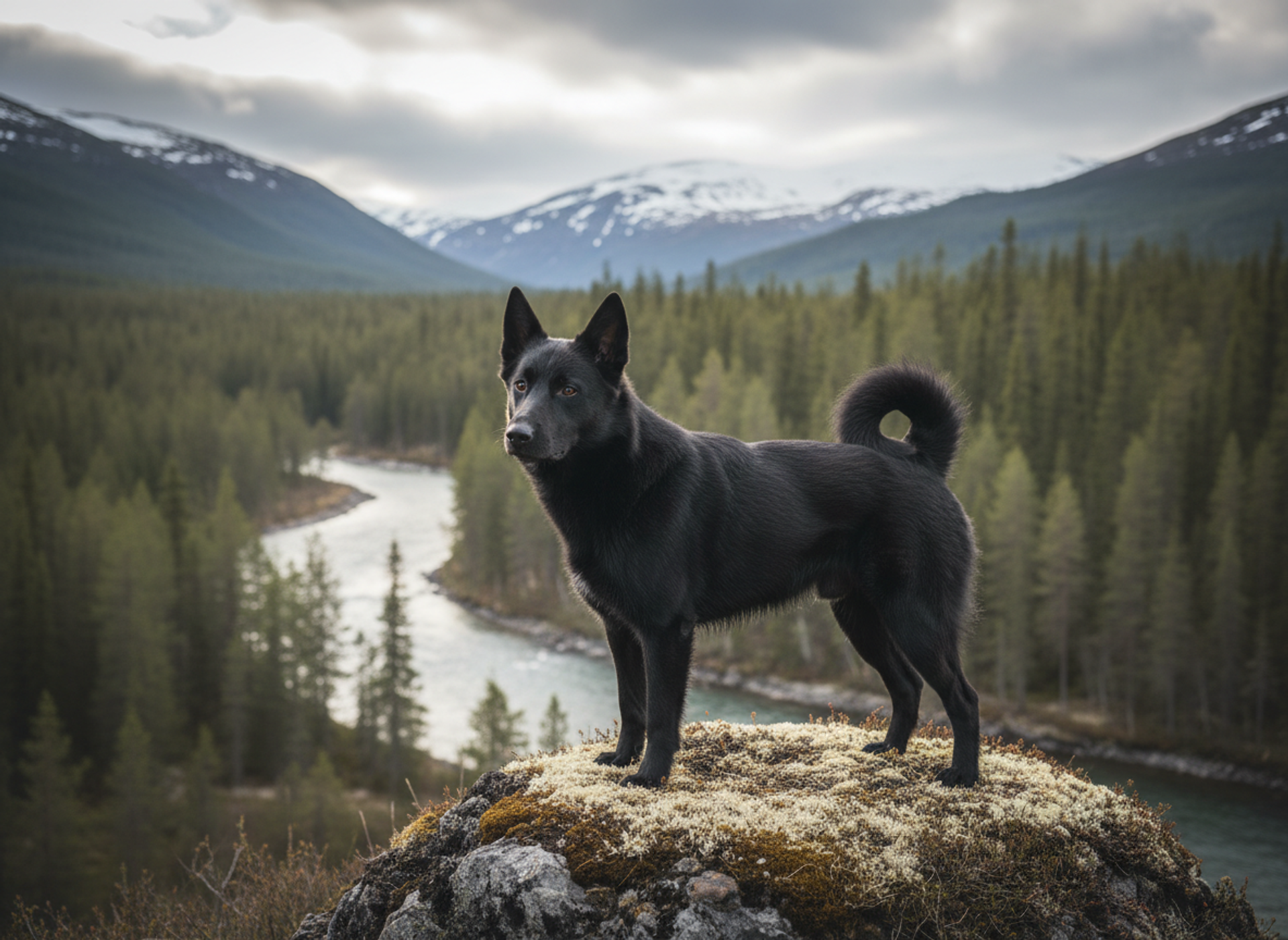 Photo d'un Chien d'Élan Norvégien Noir adulte