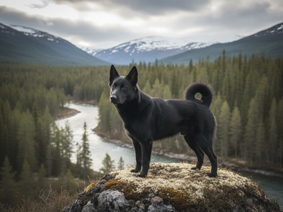 Photo d'un Chien d'Élan Norvégien Noir adulte
