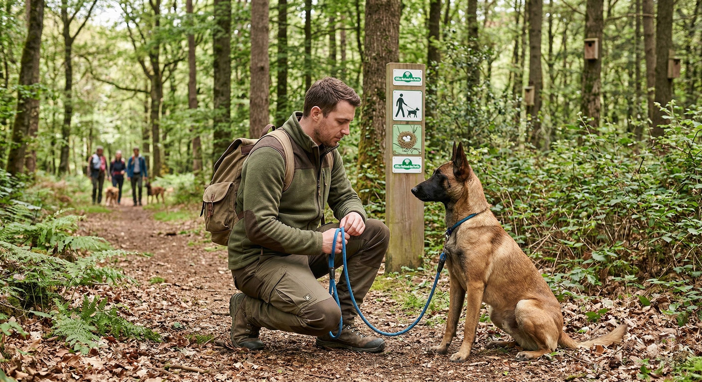 Chien en forêt