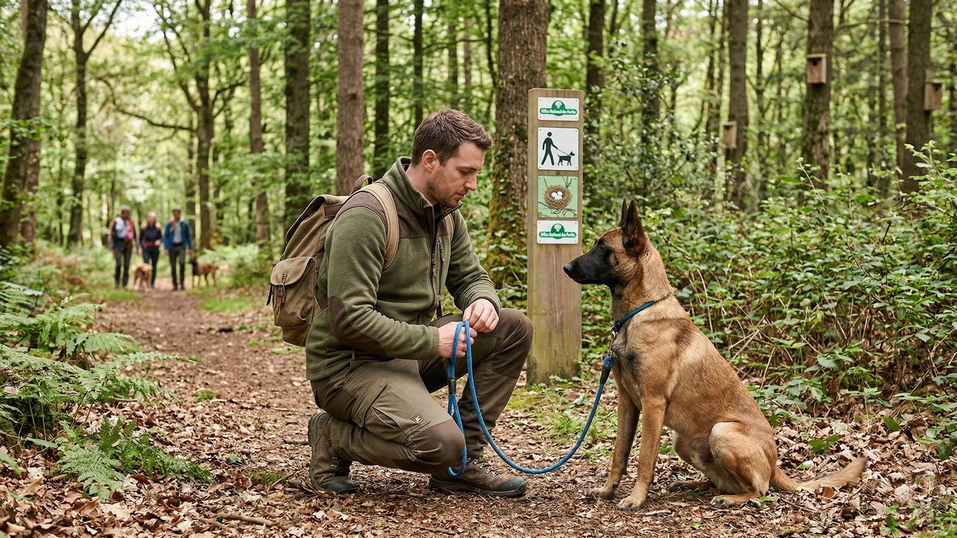 Chien en forêt