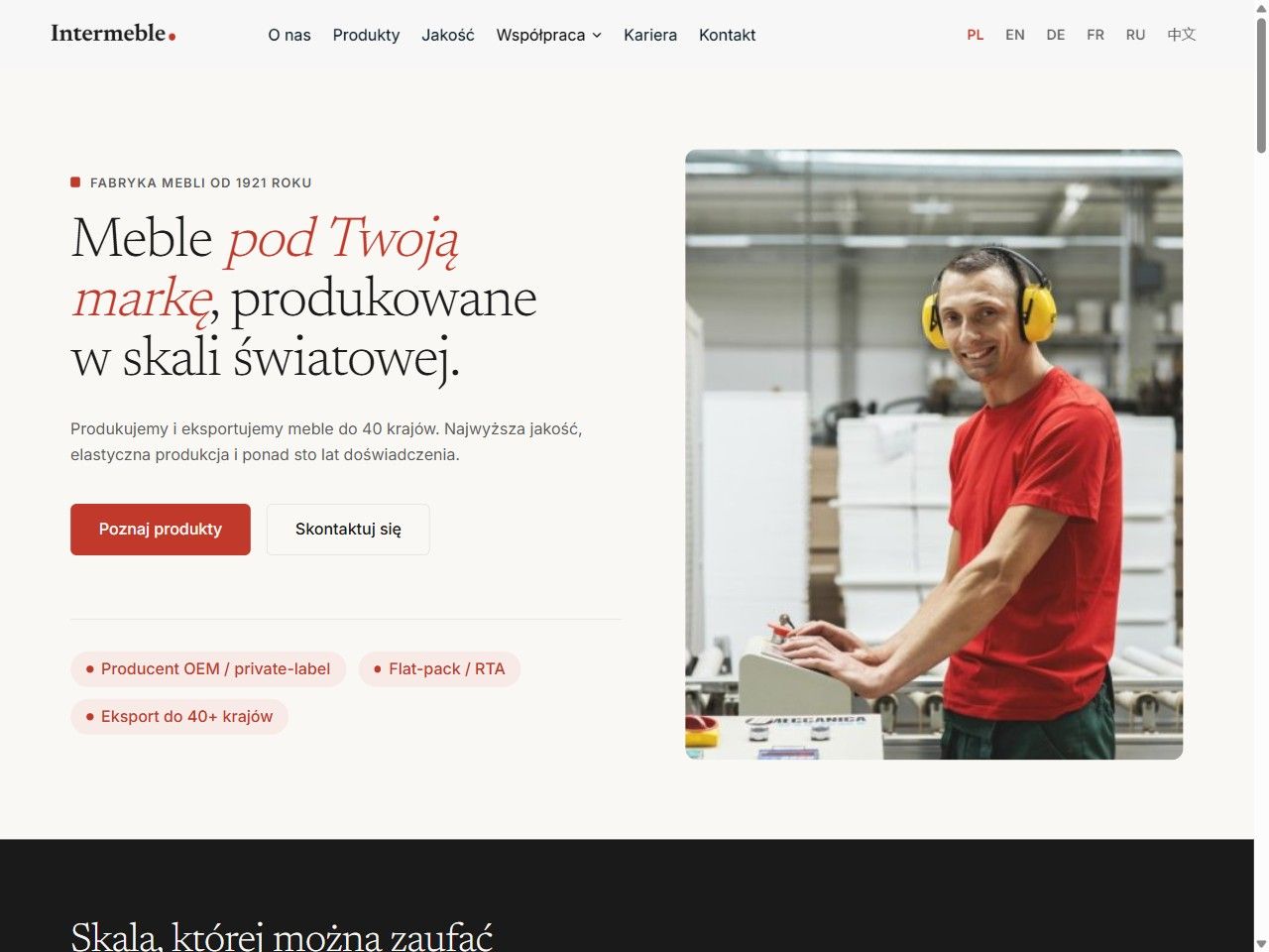 Strona klienta po zmianie