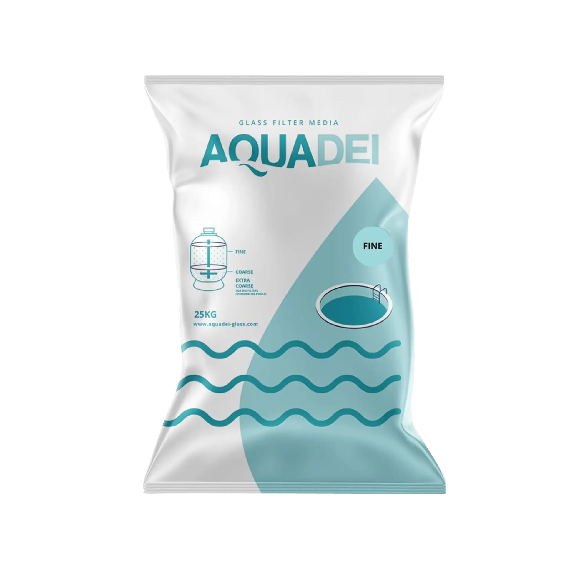 Нажмите на изображение для просмотра Стеклянный песок для фильтрации AquaDei Fine 0.5-1.2 mm (25 кг) из каталога Poolman Стеклянный песок для фильтрации AquaDei Fine 0.5-1.2 mm (25 кг) 25 кг – Каталог – Poolman – общий вид