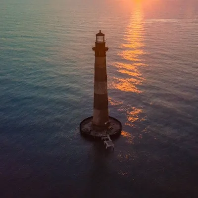 Morris Island Lighthouse at Sunset