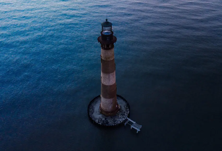 Morris Island Lighthouse from the Sky