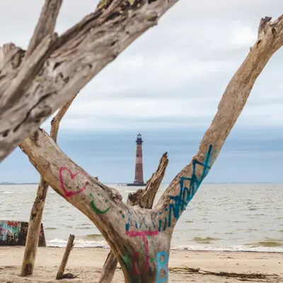 Morris Island Lighthouse from the Beach 4
