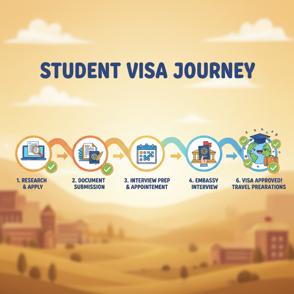 Graduate cap और gown में Spanish work permit document hold करते हुए — study-to-work transition symbolize करते हुए