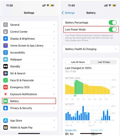 Turn Off Low Power Mode