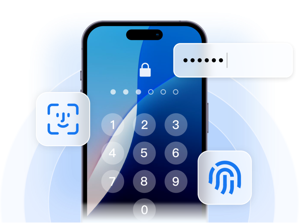 Tiger iOS Unlocker software interface for removing iPhone screen passcode on personal devices