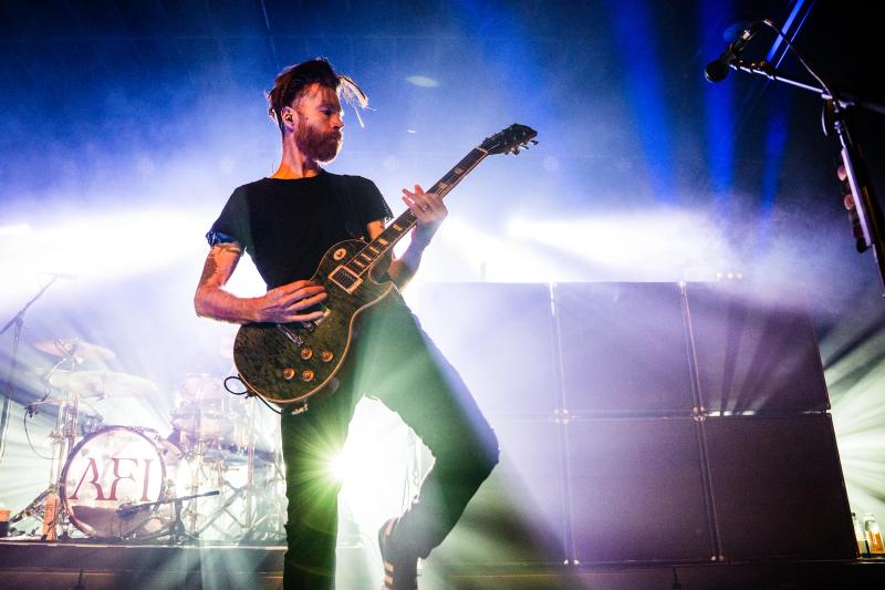 AFI under stage lights at The Truman