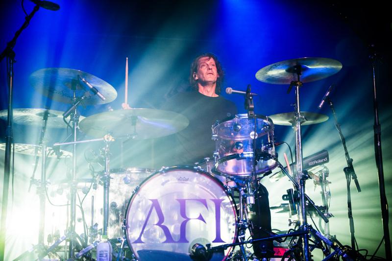 Adam Carson on drums at The Truman