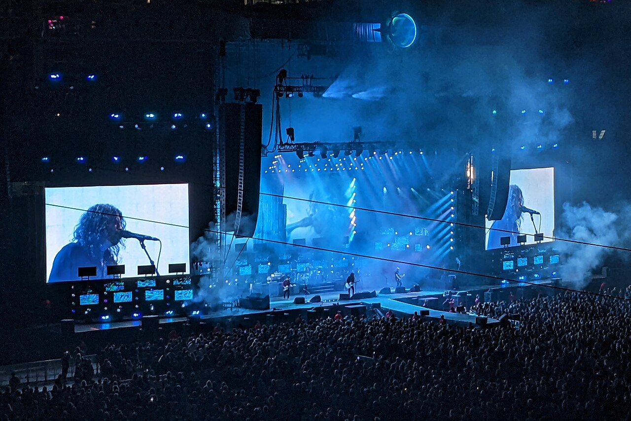 Foo Fighters performing live at Petco Park in 2024