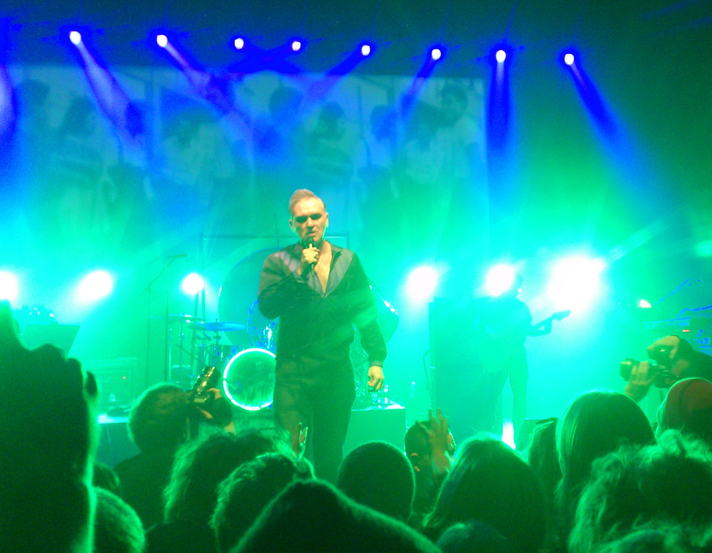 Morrissey performing live in Copenhagen, 2014