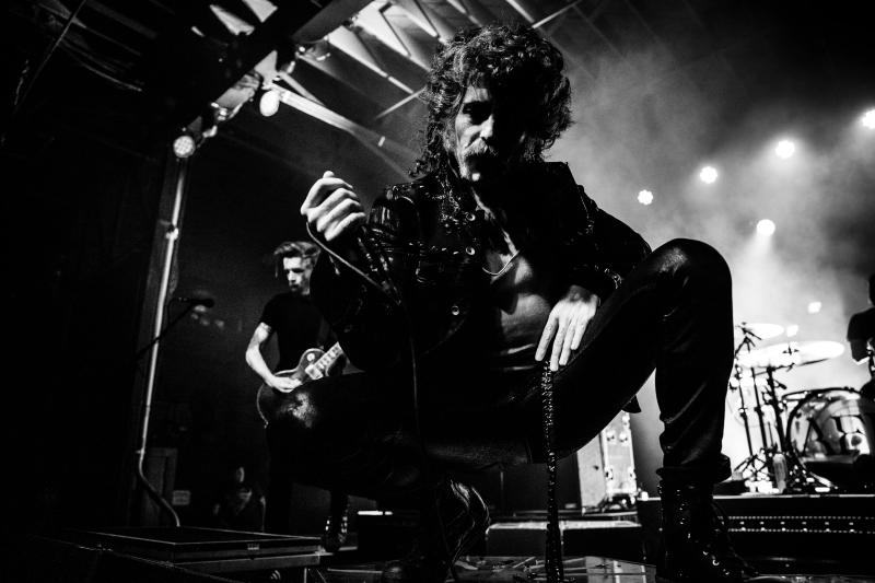 AFI performing in black and white at The Truman