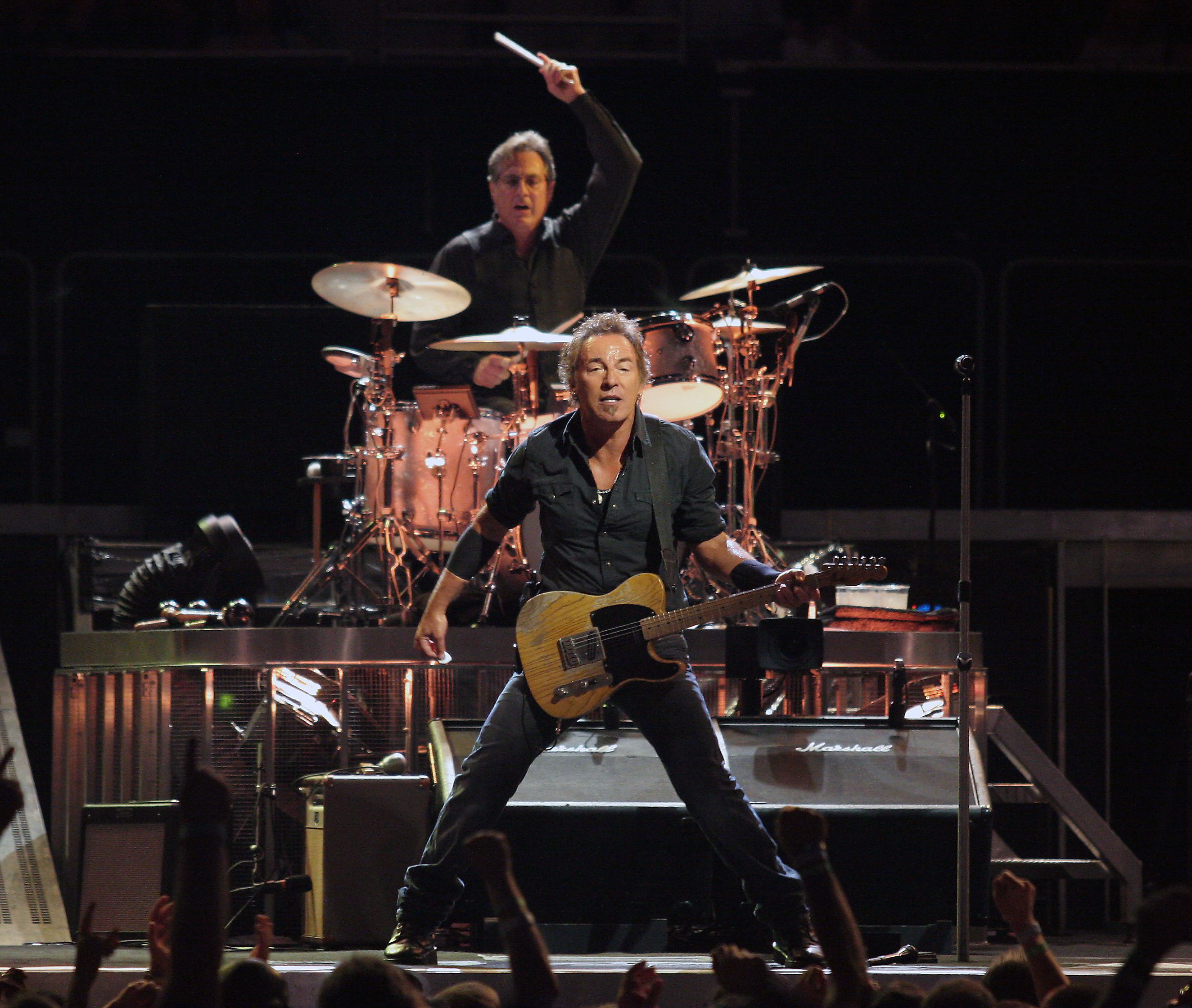 Bruce Springsteen performing live in concert