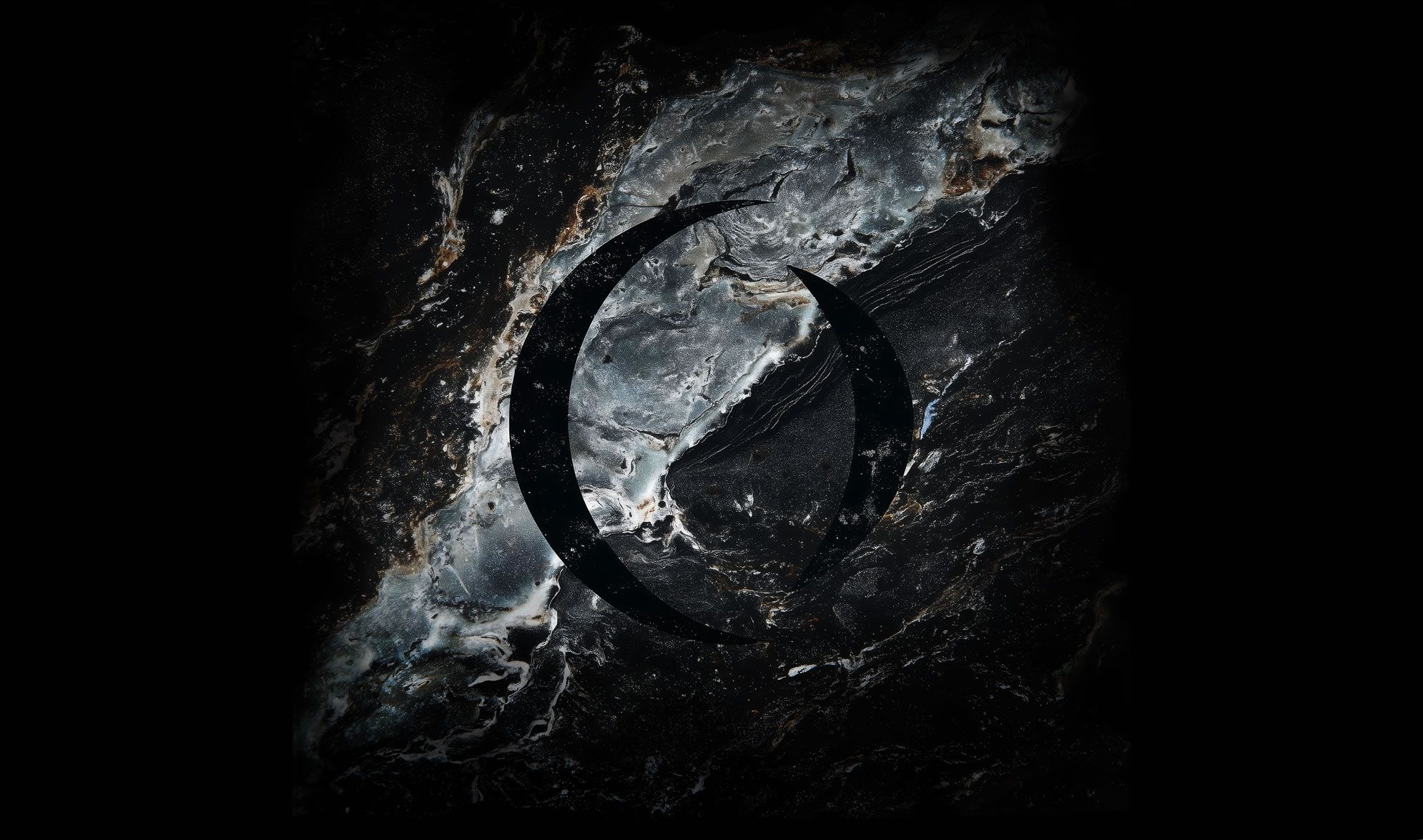 A Perfect Circle Starless visual with a dark figure against a smoky orange background