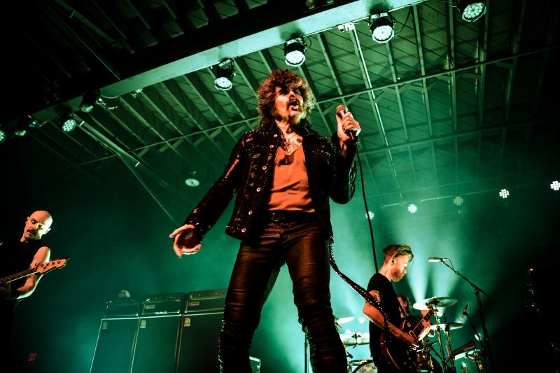 Jade Puget and Davey Havok sharing the stage