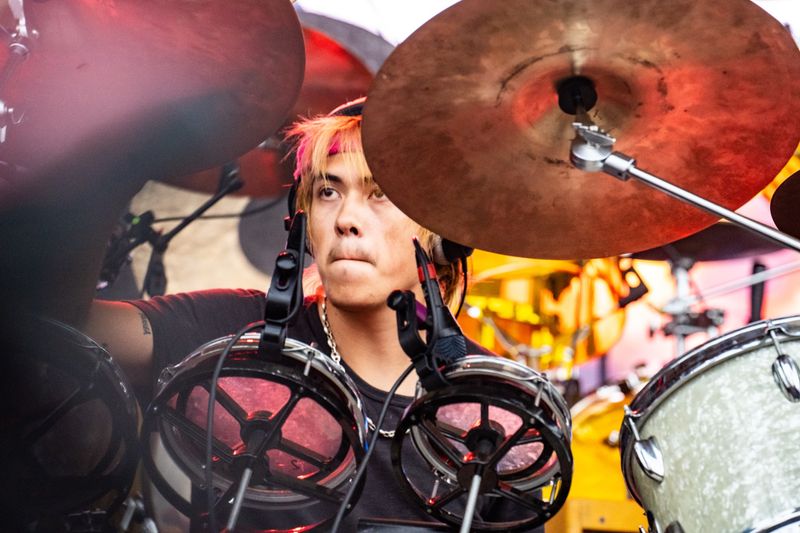 Max Bassin of Geese performing live in Boston, 2024
