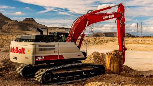 Link-Belt Excavator working in a desert area