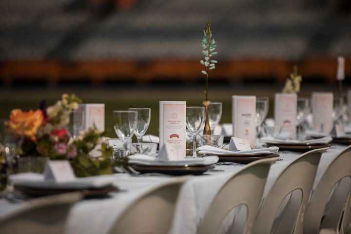 Party on the Pitch event setup