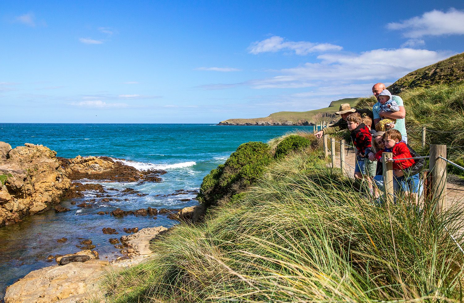 Family on a Peninsula tour in Dunedin
