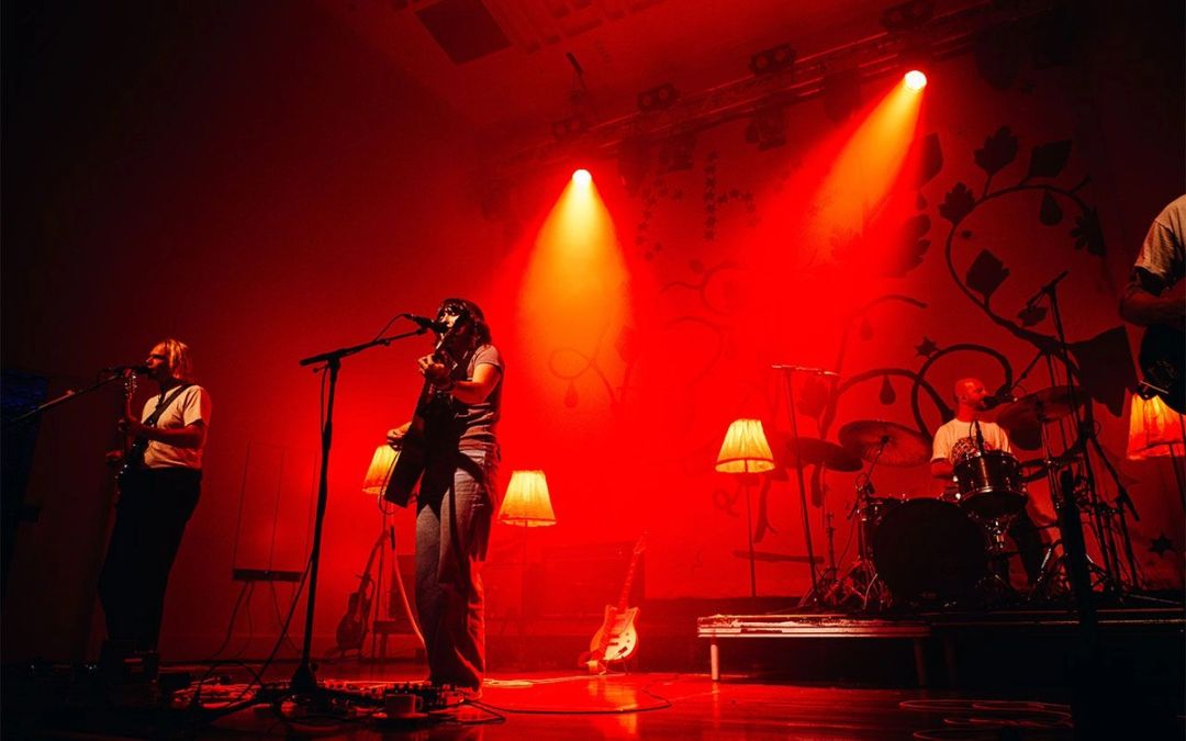 The Beths on stage at the Glenroy - indie band - lighting.