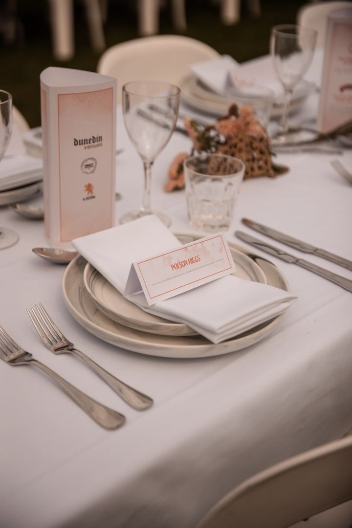 Place setting at Party on the Pitch