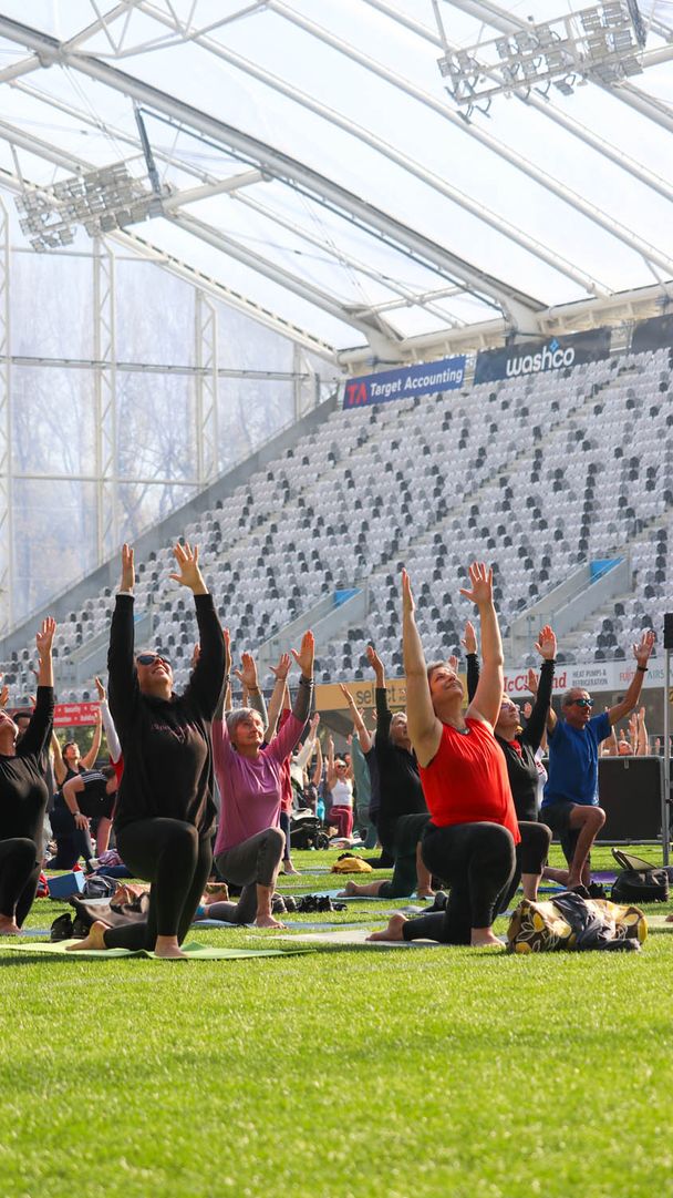Yoga on the pitch