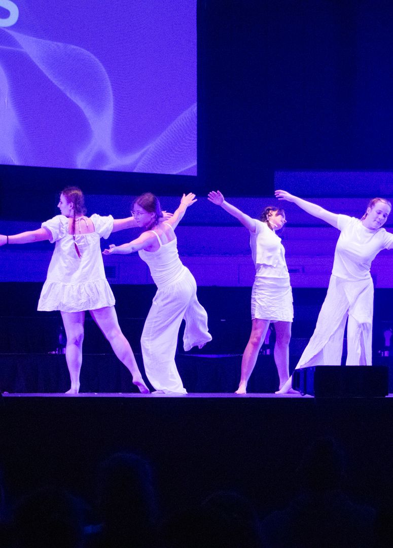 dancing on stage