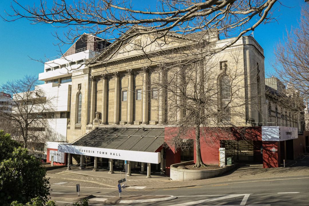 External view of the Dunedin Town Hall