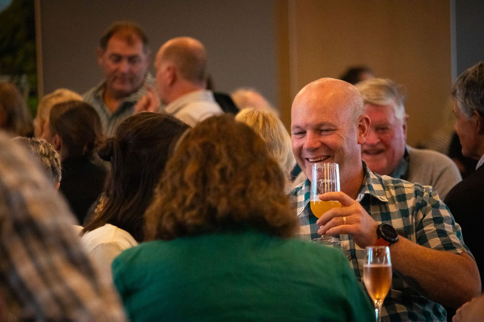 People enjoying an event