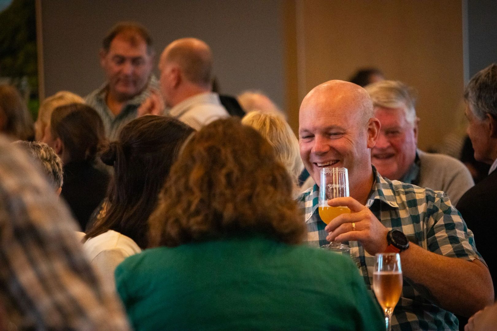 People enjoying an event