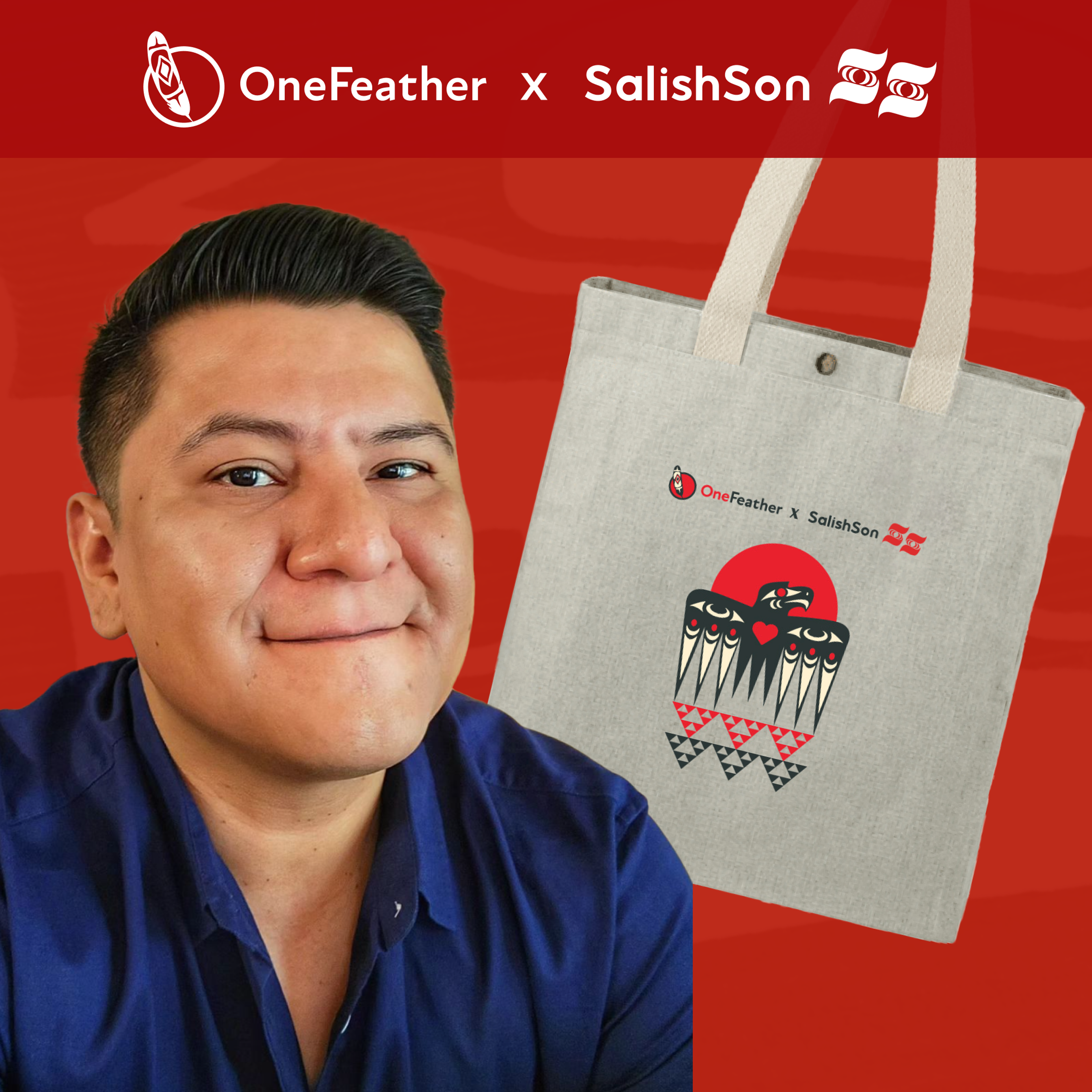 OneFeather X Salish Son exclusive tote bag! Read more below on how to nab one.