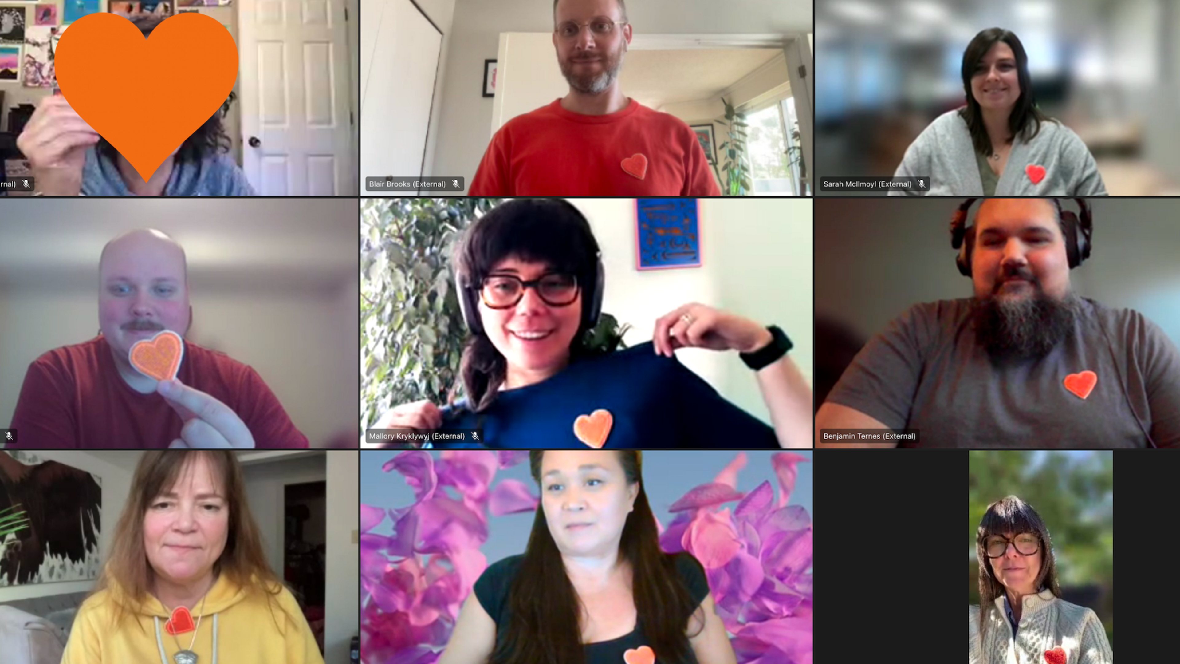 OneFeather on Orange Shirt Day wearing beautiful badges from Proud Wednesday, a great gift from Indigenous Box.