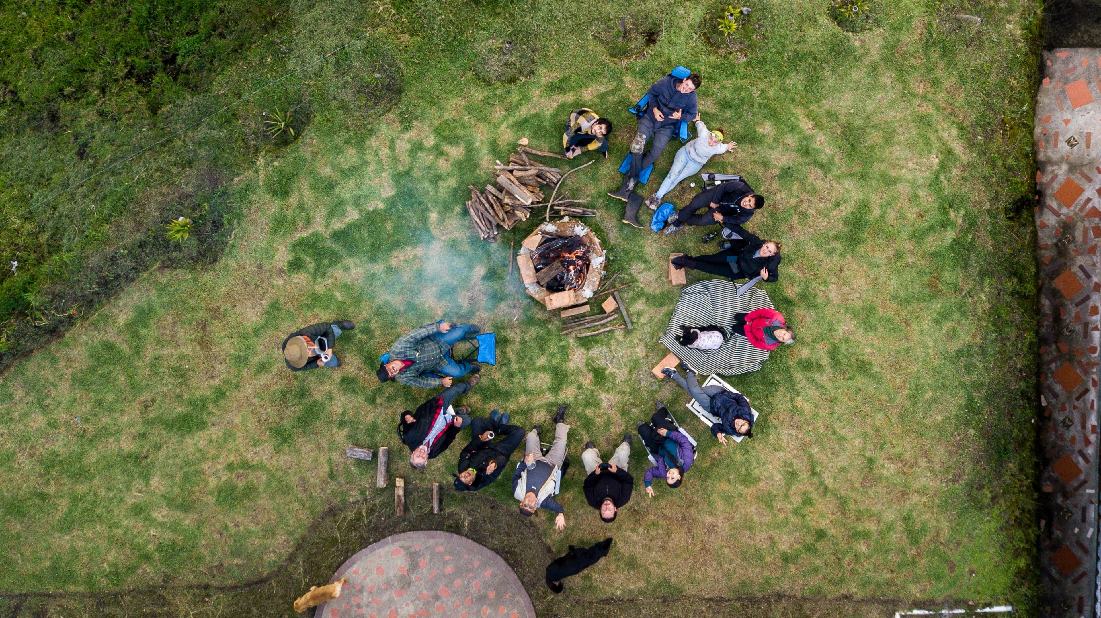 A fire in circle