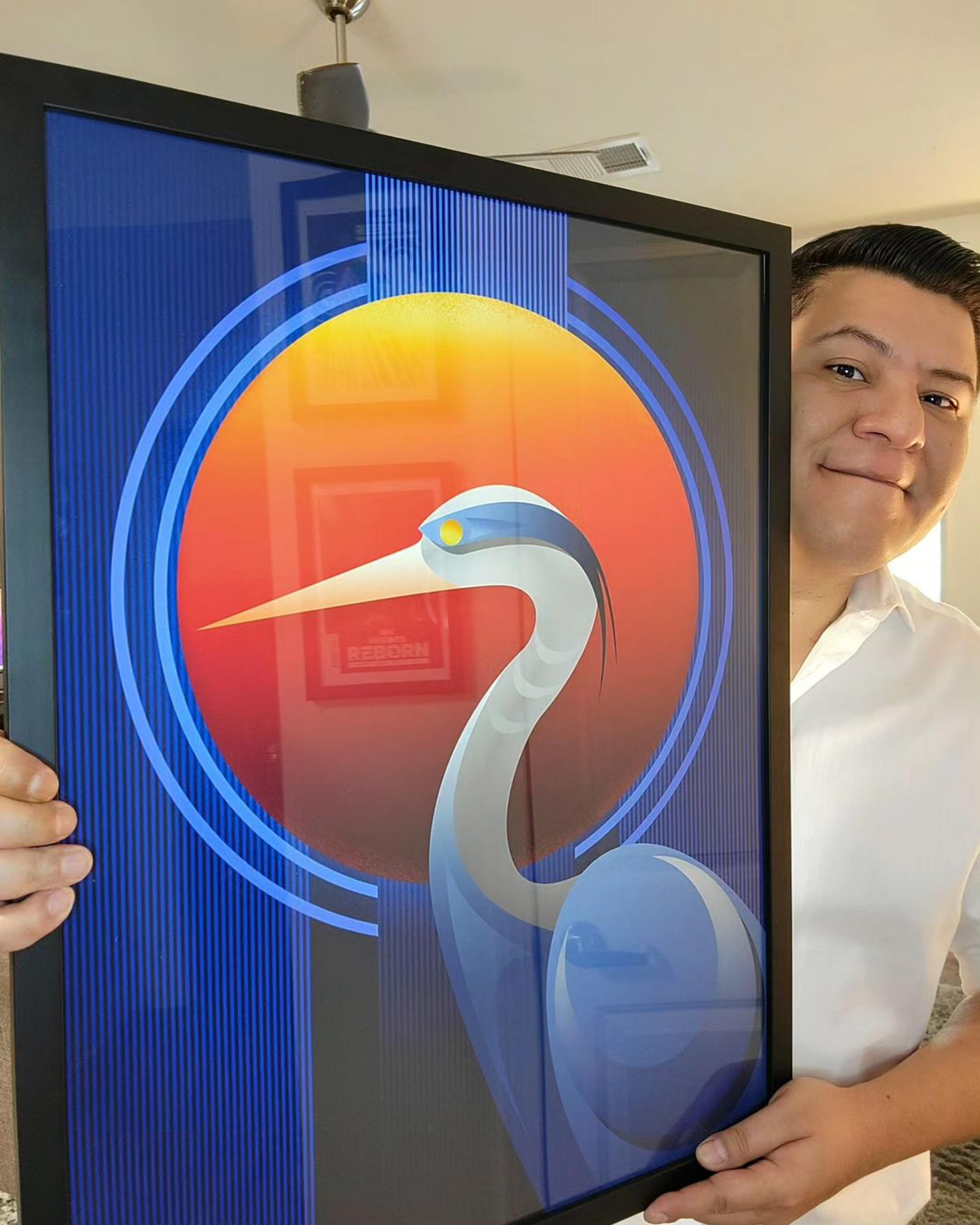 Ovila with the Blue Heron print