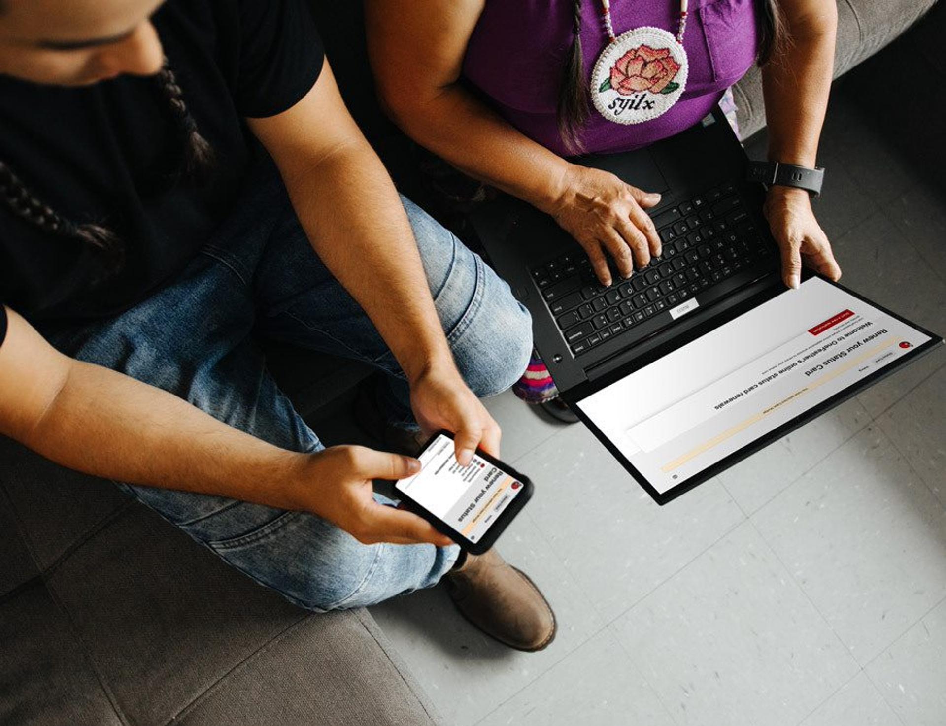 Renewing a status card online with OneFeather