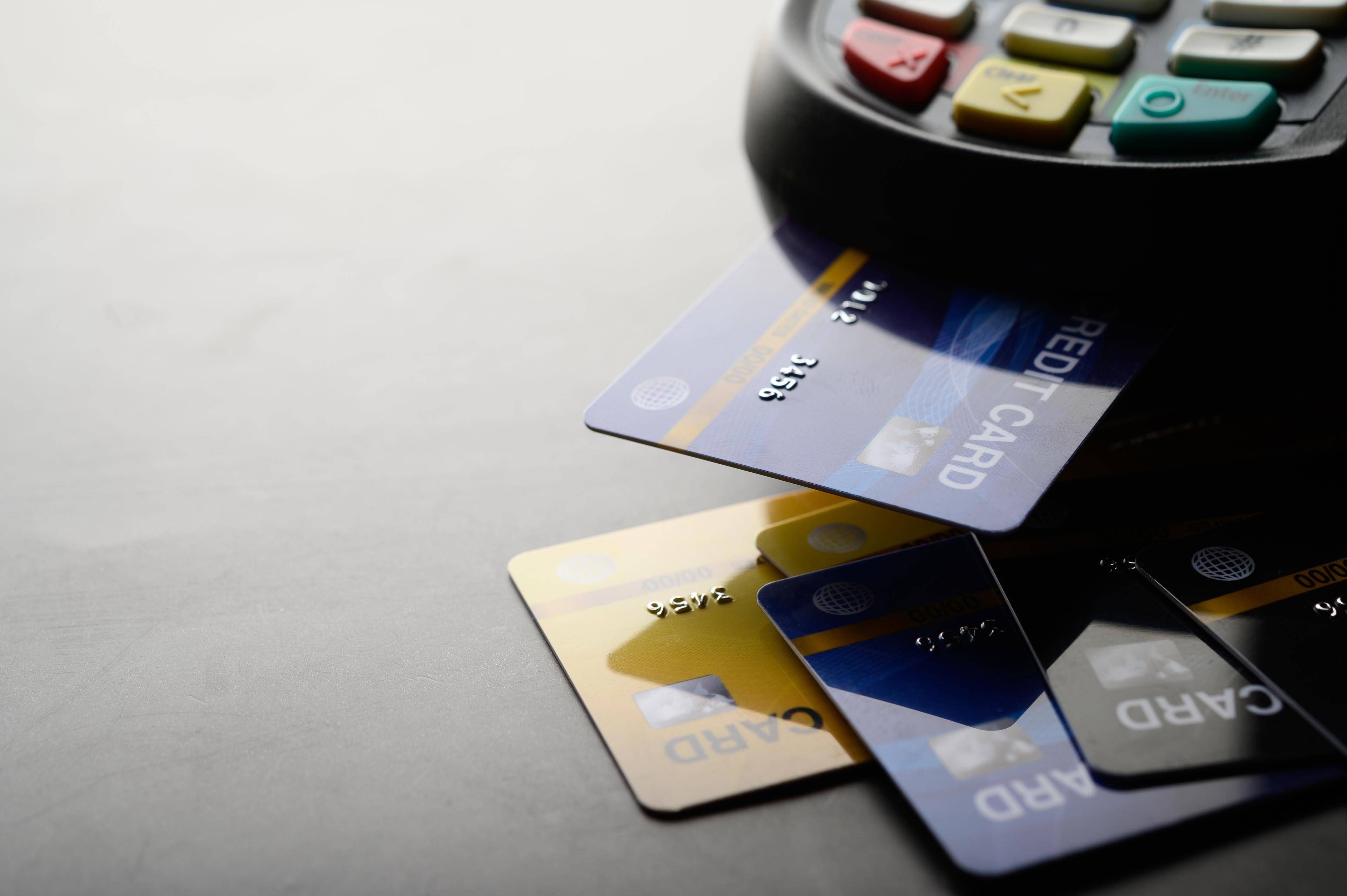 A number of different credit cards