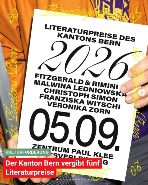 Teaser Pic for Literaturpreis Kanton Bern