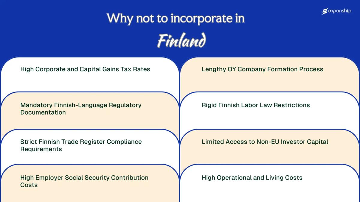 All disadvantages you may face if you setup your business in Finland