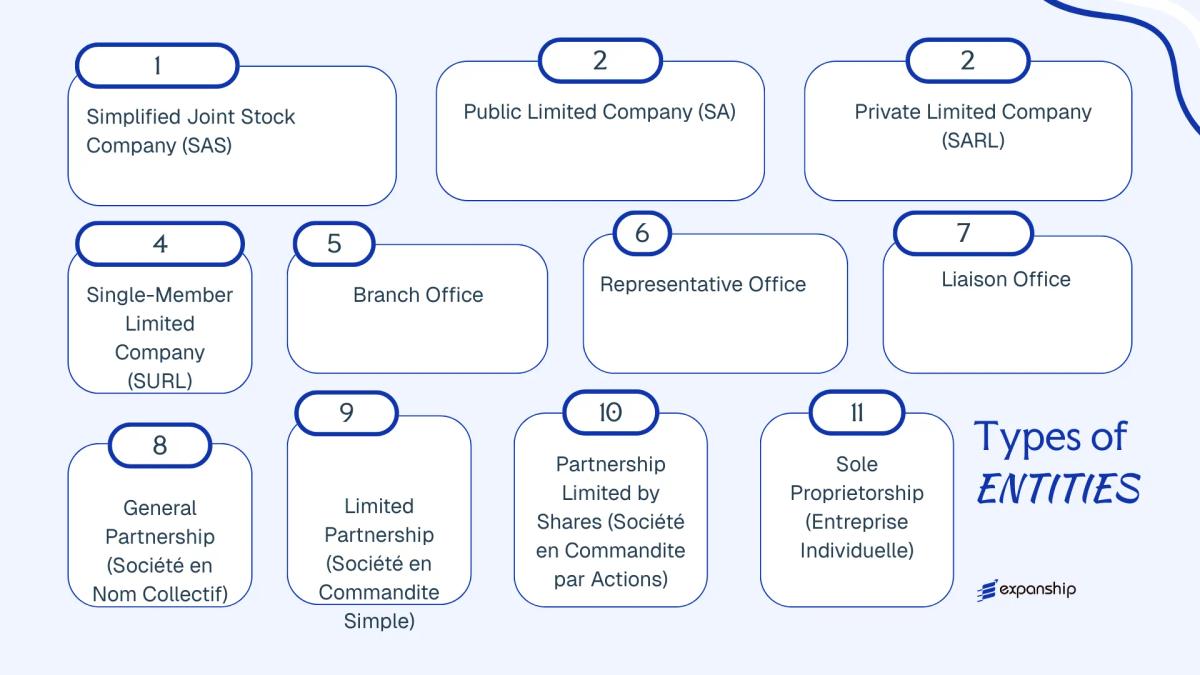 All types of business structures and entities available in Democratic Republic of the Congo