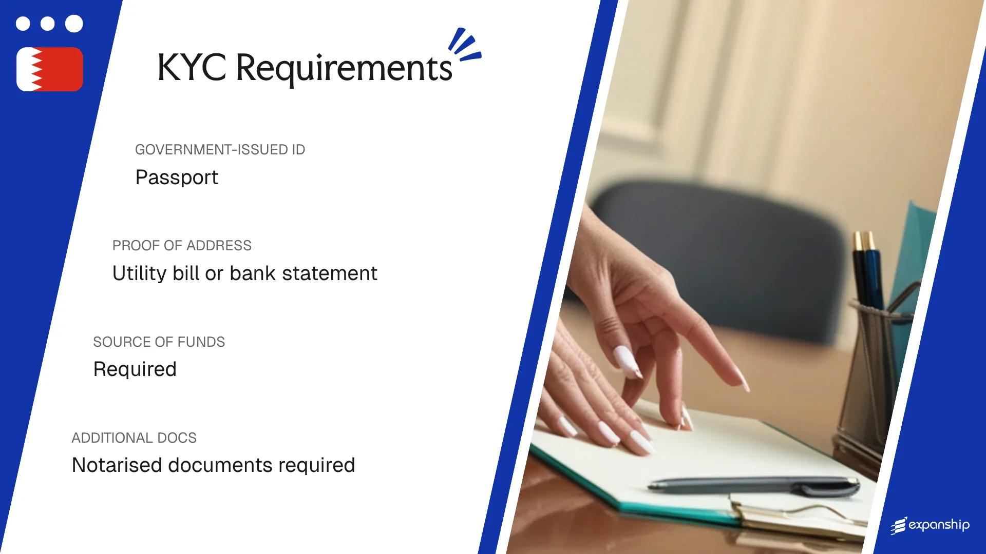 KYC Requirements in Bahrain - key features and requirements
