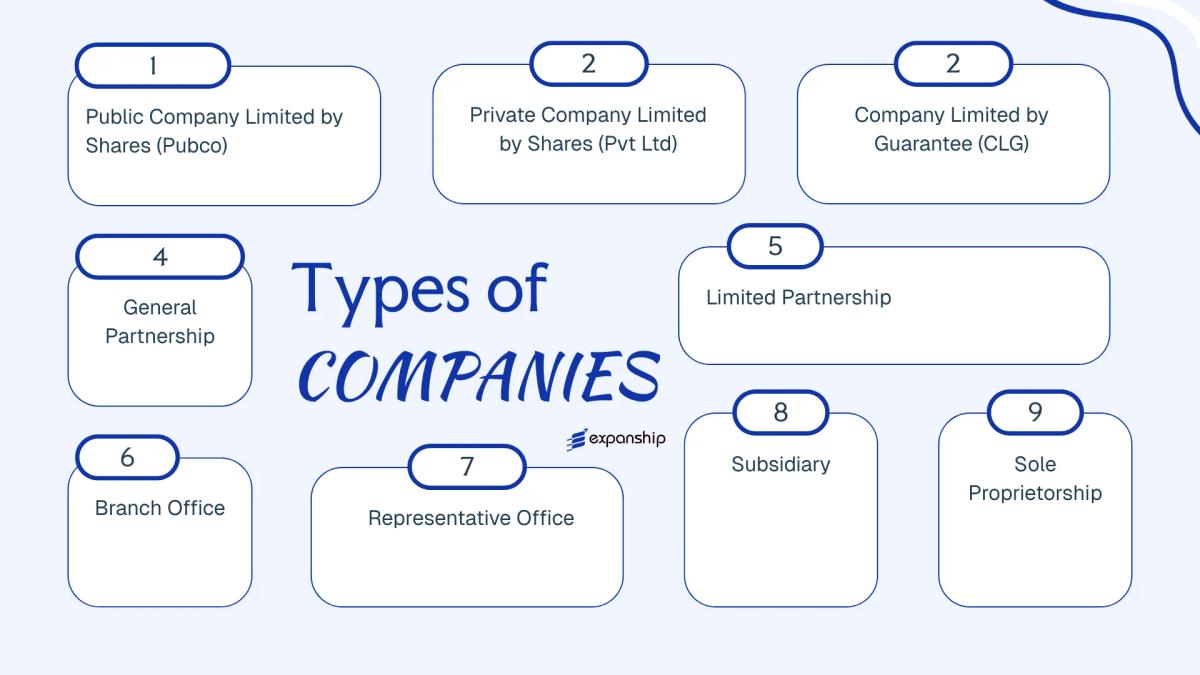 All types of business structures and entities available in Eswatini