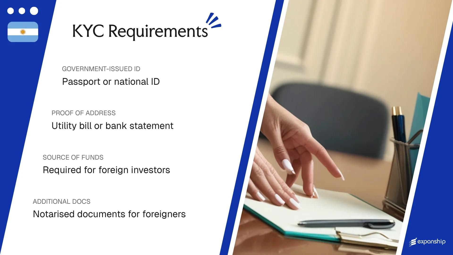 KYC Requirements in Argentina - key features and requirements