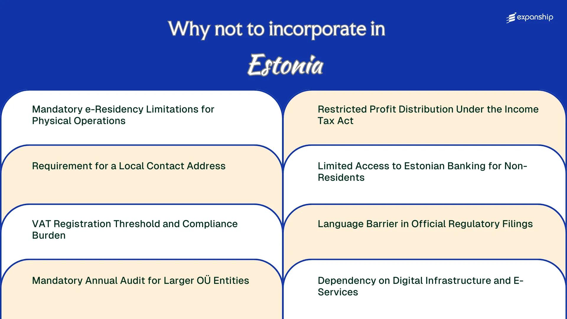 All disadvantages you may face if you setup your business in Estonia