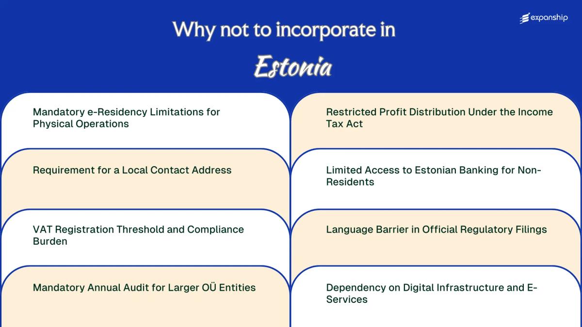 All disadvantages you may face if you setup your business in Estonia