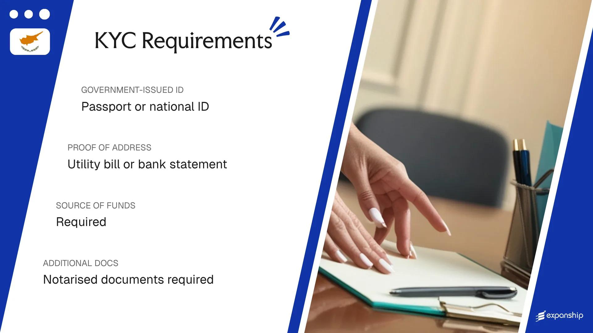 KYC Requirements in Cyprus - key features and requirements