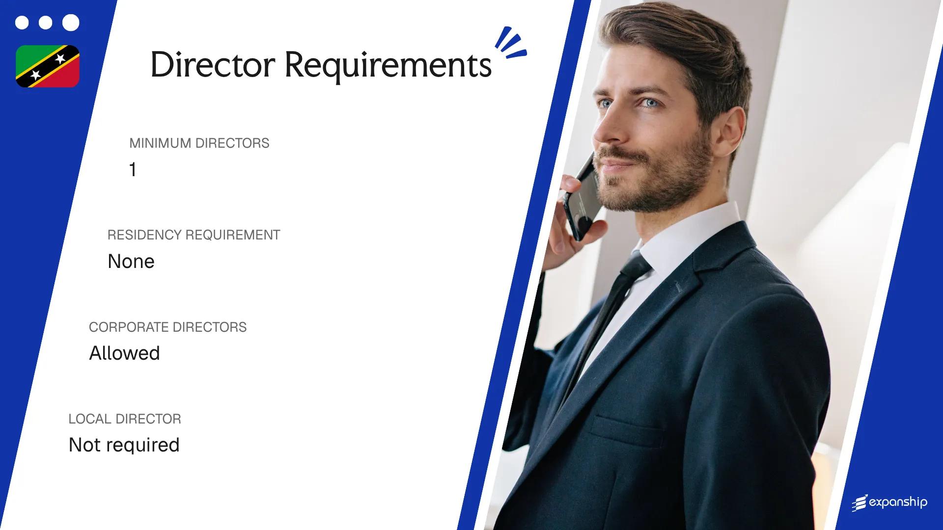 Director Requirements in St. Kitts and Nevis - key features and requirements