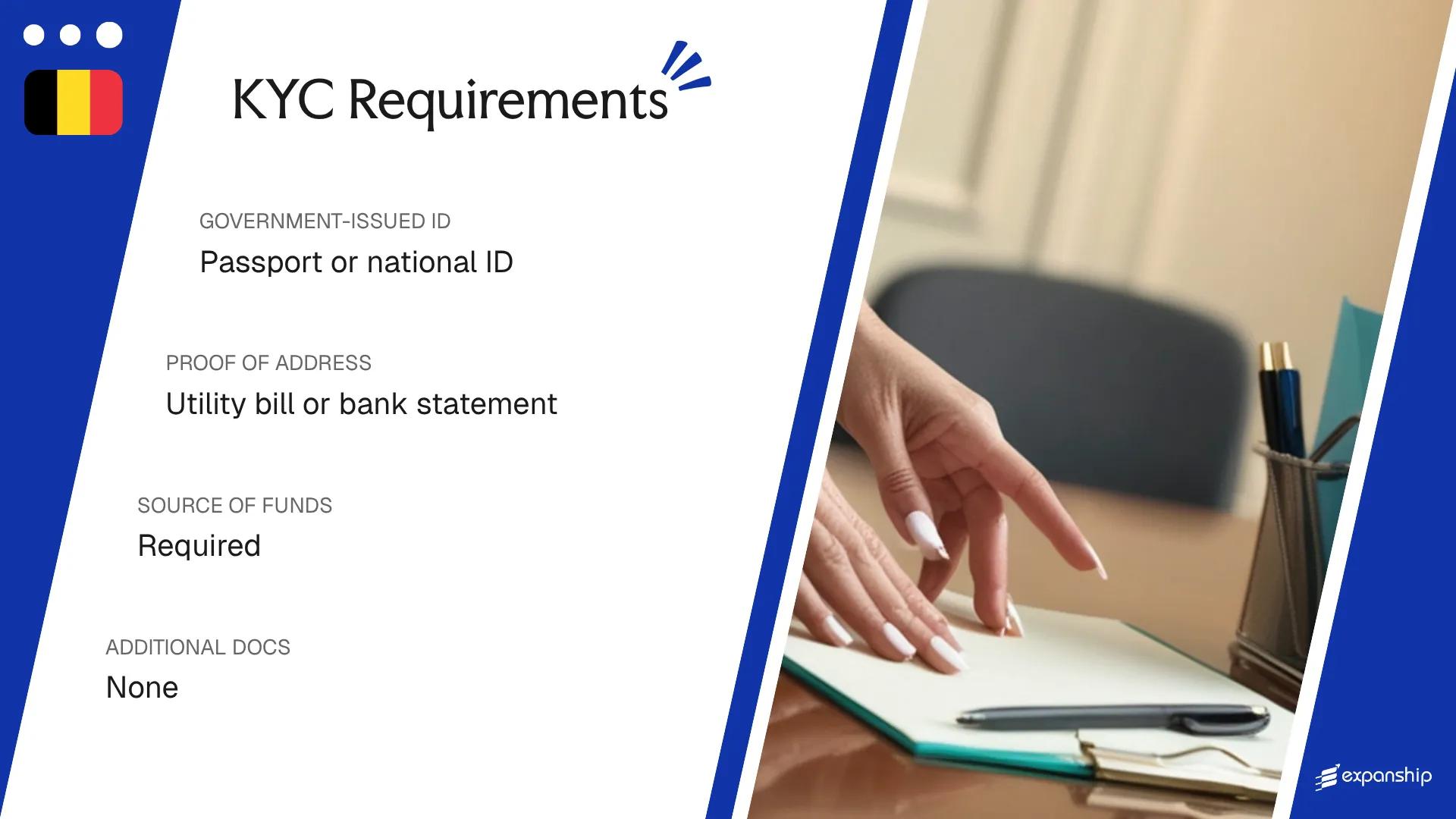 KYC Requirements in Belgium - key features and requirements