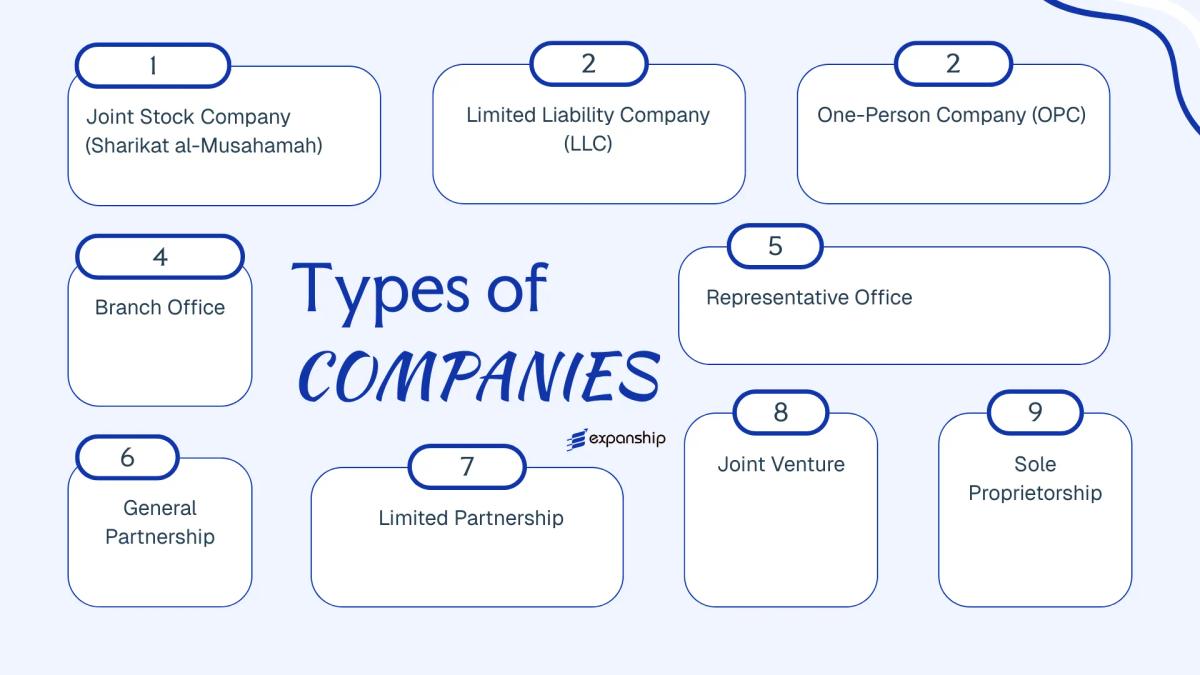 All types of business structures and entities available in Egypt